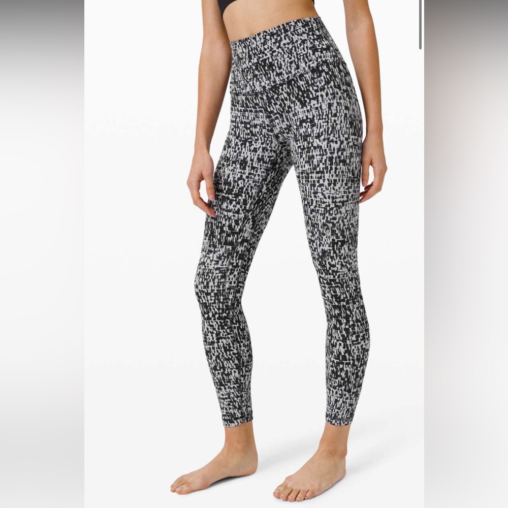 Lululemon Align™ High-Rise Pant 25" Color Urban Block Ice Grey Black Size 8